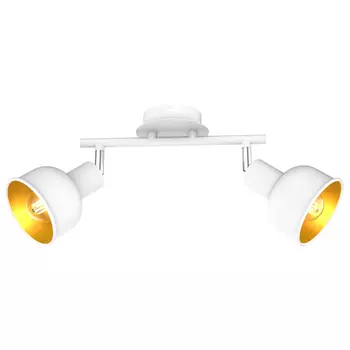 спот RIVOLI Esmeree 2х40Вт E27 поворотный белый золото