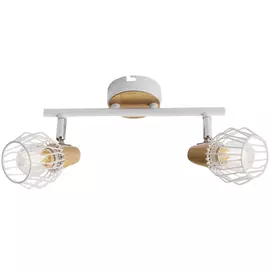 спот RIVOLI Naturale 2xE14 40Вт металл белый