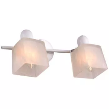 спот РОССВЕТ Дрок 2х60Вт Е14 металл белый