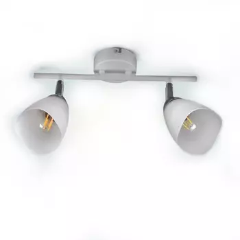 спот РОССВЕТ Фелика 2х20Вт Е27 металл белый