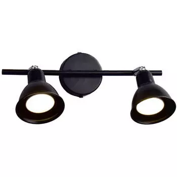 спот РОССВЕТ Велес 2х40Вт GU10 металл черный