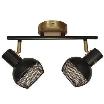 спот Соната 2х60Вт Е14 металл матовое золото