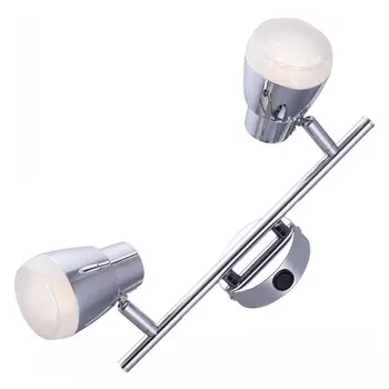 спот светодиодный Cuffia 2х5Вт LED 230В металл гальванизированный хром