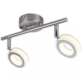 спот TOPLIGHT Kori 2х15Вт LED 800Лм металл стекло матовый никель