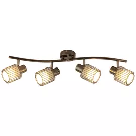 спот TOPLIGHT Laurine 4х40Вт E14 металл стекло черный