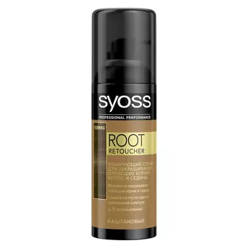 спрей тонирующий SYOSS Root Retoucher Каштановый 120мл активатор цвета