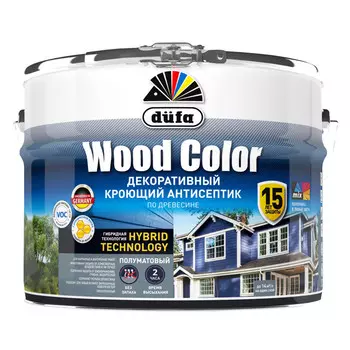 средство деревозащитное DUFA Wood Color база 1 9л белое, арт.МП00-007350