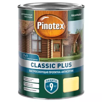средство деревозащитное PINOTEX Classic Plus 0,9л сосна, арт.5479954