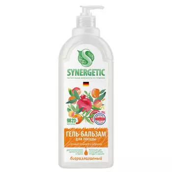 средство для посуды SYNERGETIC Сочный гранат и Абрикос гель-бальзам 1л
