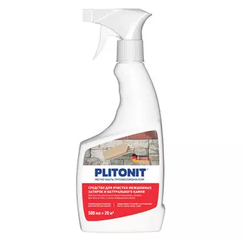 средство ПЛИТОНИТ для очистки межшовных затирок и натурального камня 0,5л, арт.Н009165