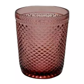 стакан 240мл низкий стекло розовый