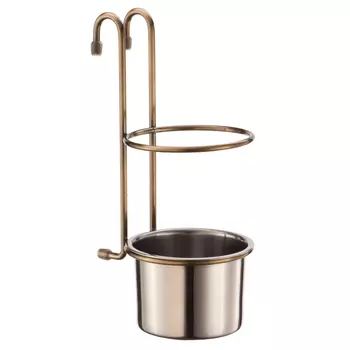 стакан для рейлинга для столовых приборов 105х130х205мм античная бронза