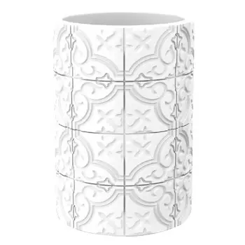 стакан для зубных щеток FORA PATCHWORK полирезин белый