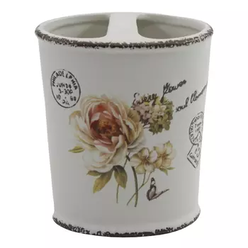 стакан для зубных щеток VITARTA Fleurs керамика бежевый