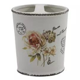 стакан для зубных щеток VITARTA Fleurs керамика бежевый