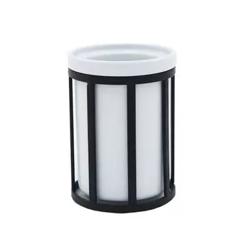 стакан для зубных щеток VITARTA Metal black керамика белый
