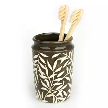 стакан для зубных щеток VITARTA Print керамика коричневый