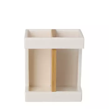 стакан для зубных щеток VITARTA Square двойной полирезин белый