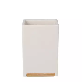 стакан для зубных щеток VITARTA Square полирезин белый