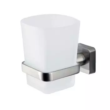 стакан для зубных щеток WasserKraft Rhin K-8728 металл/стекло никель