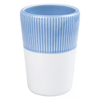 стакан FIRA керамика голубой/белый