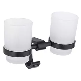 стакан настенный LEDEME L5508 двойной черный