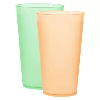 стакан ПОЛИМЕРБЫТ 400мл пластик микс цвета