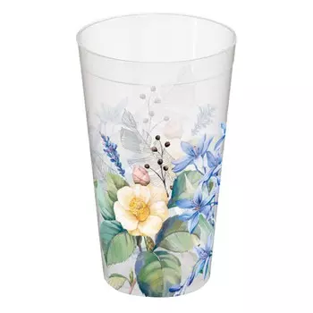 стакан ПОЛИМЕРБЫТ Цветущий сад 400мл пластик