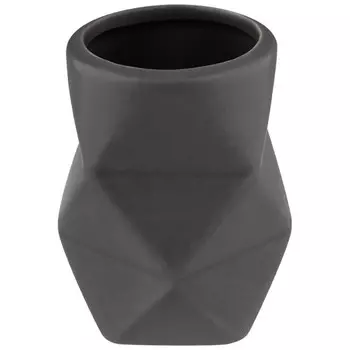 стакан РЫЖИЙ КОТ Геометрия керамика серый