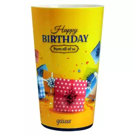 стакан с подсветкой GAUSS LCUP Birthday 3хLR44 LED