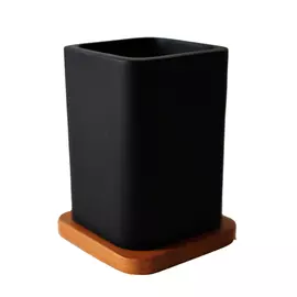 стакан SIBO Woody black полирезин древесно-черный