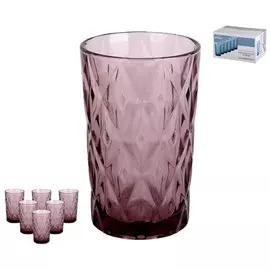 стакан Тебриз фиолетовый 350мл высокий стекло