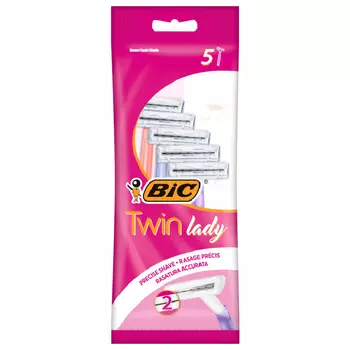 станок для бритья BIC Lady twin 5шт одноразовый женский