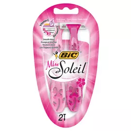 станок для бритья BIC Miss Soleil 2шт одноразовый женский