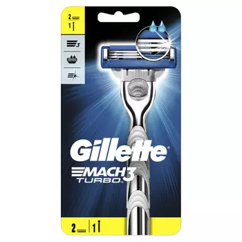 станок для бритья GILLETTE Mach3 Turbo 3D + 1 кассета 3 лезвия