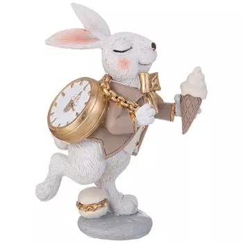 статуэтка LEFARD Страна Чудес Кролик 10х6х13,5см полистоун белый