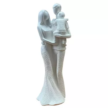 статуэтка Семья 32х9х9см полистоун белый