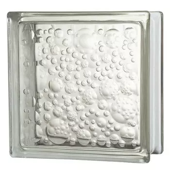 стеклоблок WATER BUBBLE 190х190х80мм прозрачный