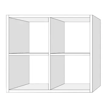 стеллаж 4 секции 700х315х701мм белый ЛДСП