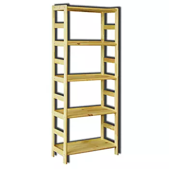 стеллаж 5 полок ВЕСУРИ 600х330х1570мм сосна без покрытия