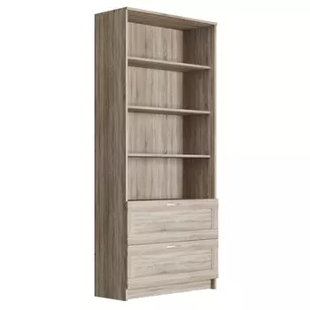 стеллаж СИРИУС 2 ящика 782x1900x348мм сонома ЛДСП