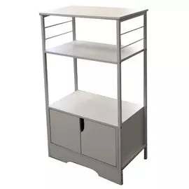 стеллаж со шкафчиком GROMELL Rinca 540х300х950мм белый сталь/МДФ