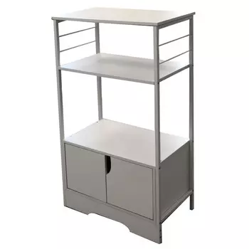 стеллаж со шкафчиком GROMELL Rinca 540х300х950мм белый сталь/МДФ