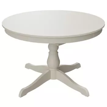 стол раздвижной круглый Адажио 1100х1100(1550)х755 белый матовый