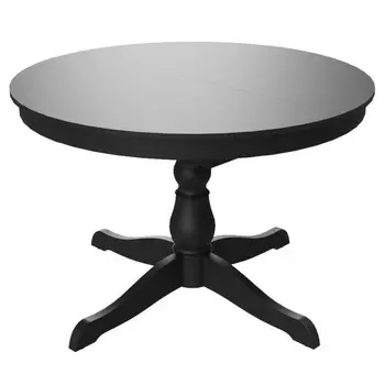 стол раздвижной круглый Адажио 1100х1100(1550)х755мм черный ЛДСП