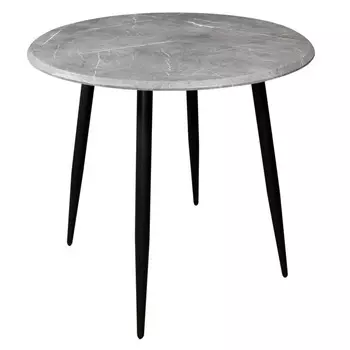 стол АТЛАС 800х800х750мм мрамор темно-серый МДФ/металл
