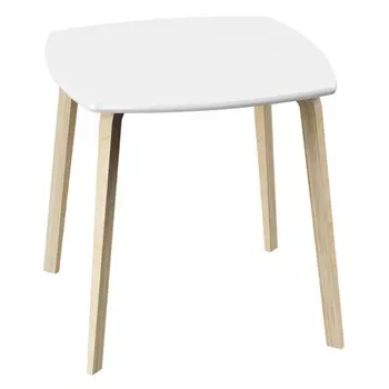 стол ЭРА 750х750х750мм белый/водный МДФ