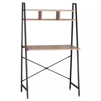 стол компьютерный Sheffilton 840х460х1420мм черный/скандинавский орех ЛДСП/металл