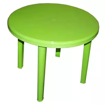 стол круглый 90x90x71см салатовый пластик