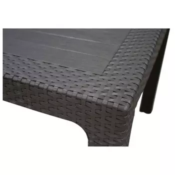 стол квадратный Rattan 90х90х75см венге пластик